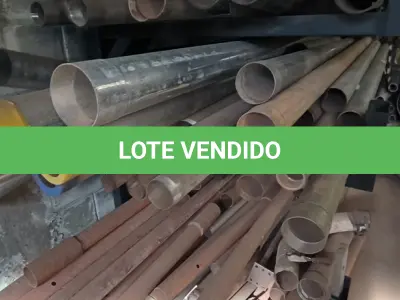 LOTE 150 - 01 LOTE COM CANOS ZINCADOS. (NO ESTADO) ATENÇÃO! FAZER A VISITAÇÃO ANTES DE ARREMATAR, NÃO SABEMOS SE FUNCIONA, LEILÃO NÃO TEM GARANTIA E NEM DEVOLUÇÃO, SUJEITO A POSSÍVEIS AVARIAS VISÍVEIS/OCULTAS E/OU AUSÊNCIA DE COMPONENTES.