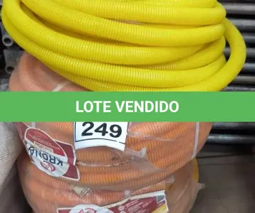 LOTE 249 - 04 ROLOS DE MANGUEIRA CORRUGADA DE 1” (NO ESTADO) ATENÇÃO! FAZER A VISITAÇÃO ANTES DE ARREMATAR, NÃO SABEMOS SE FUNCIONA, LEILÃO NÃO TEM GARANTIA E NEM DEVOLUÇÃO, SUJEITO A POSSÍVEIS AVARIAS VISÍVEIS/OCULTAS E/OU AUSÊNCIA DE COMPONENTES.