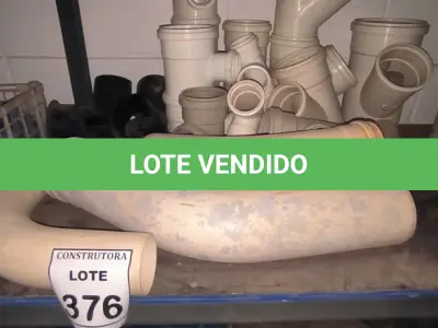 LOTE 376 - 01 LOTE COM CONEXÕES DIVERSAS PARA ESGOTO. (NO ESTADO) ATENÇÃO! FAZER A VISITAÇÃO ANTES DE ARREMATAR, NÃO SABEMOS SE FUNCIONA, LEILÃO NÃO TEM GARANTIA E NEM DEVOLUÇÃO, SUJEITO A POSSÍVEIS AVARIAS VISÍVEIS/OCULTAS E/OU AUSÊNCIA DE COMPONENTES.