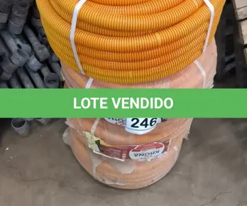 LOTE 246 - 04 ROLOS DE MANGUEIRA CORRUGADA DE 1”. (NO ESTADO) ATENÇÃO! FAZER A VISITAÇÃO ANTES DE ARREMATAR, NÃO SABEMOS SE FUNCIONA, LEILÃO NÃO TEM GARANTIA E NEM DEVOLUÇÃO, SUJEITO A POSSÍVEIS AVARIAS VISÍVEIS/OCULTAS E/OU AUSÊNCIA DE COMPONENTES.