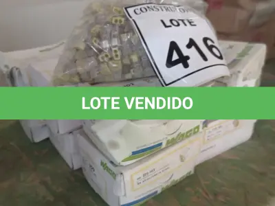 LOTE 416 - 01 LOTE COM CONECTORES PARA FIOS ELÉTRICOS 2X AWG12,CU MAX. (NO ESTADO) ATENÇÃO! FAZER A VISITAÇÃO ANTES DE ARREMATAR, NÃO SABEMOS SE FUNCIONA, LEILÃO NÃO TEM GARANTIA E NEM DEVOLUÇÃO, SUJEITO A POSSÍVEIS AVARIAS VISÍVEIS/OCULTAS E/OU AUSÊNCIA DE COMPONENTES.