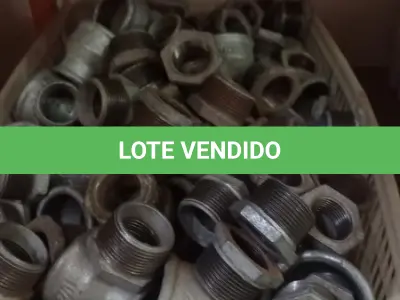 LOTE 443 - 01 LOTE COM BUCHA E LUVAS DE REDUÇÃO EM FERRO GALVANIZADO. (CAIXA ORGANIZADORA NAO INCLUSA) (NO ESTADO) ATENÇÃO! FAZER A VISITAÇÃO ANTES DE ARREMATAR, NÃO SABEMOS SE FUNCIONA, LEILÃO NÃO TEM GARANTIA E NEM DEVOLUÇÃO, SUJEITO A POSSÍVEIS AVARIAS VISÍVEIS/OCULTAS E/OU AUSÊNCIA DE COMPONENTES.