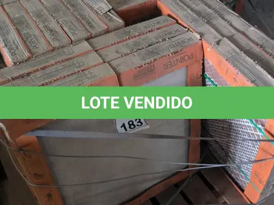 LOTE 183 - 21 CAIXAS DE PORCELANATO POINTER NA COR CIMENTO CINZA 60X60CM. (NO ESTADO) ATENÇÃO! FAZER A VISITAÇÃO ANTES DE ARREMATAR, NÃO SABEMOS SE FUNCIONA, LEILÃO NÃO TEM GARANTIA E NEM DEVOLUÇÃO, SUJEITO A POSSÍVEIS AVARIAS VISÍVEIS/OCULTAS E/OU AUSÊNCIA DE COMPONENTES.