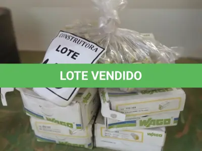 LOTE 416 - 01 LOTE COM CONECTORES PARA FIOS ELÉTRICOS 2X AWG12,CU MAX. (NO ESTADO) ATENÇÃO! FAZER A VISITAÇÃO ANTES DE ARREMATAR, NÃO SABEMOS SE FUNCIONA, LEILÃO NÃO TEM GARANTIA E NEM DEVOLUÇÃO, SUJEITO A POSSÍVEIS AVARIAS VISÍVEIS/OCULTAS E/OU AUSÊNCIA DE COMPONENTES.