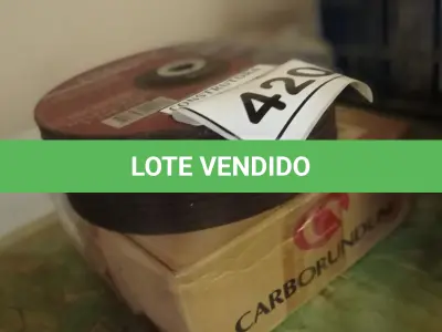 LOTE 420 - 18 DISCO DE DESBASTE DE 9” PARA LIXADEIRA. (NO ESTADO) ATENÇÃO! FAZER A VISITAÇÃO ANTES DE ARREMATAR, NÃO SABEMOS SE FUNCIONA, LEILÃO NÃO TEM GARANTIA E NEM DEVOLUÇÃO, SUJEITO A POSSÍVEIS AVARIAS VISÍVEIS/OCULTAS E/OU AUSÊNCIA DE COMPONENTES.