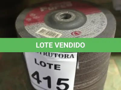 LOTE 415 - 25 DISCO DE DESBASTE DE 7” PARA LIXADEIRA. (NO ESTADO) ATENÇÃO! FAZER A VISITAÇÃO ANTES DE ARREMATAR, NÃO SABEMOS SE FUNCIONA, LEILÃO NÃO TEM GARANTIA E NEM DEVOLUÇÃO, SUJEITO A POSSÍVEIS AVARIAS VISÍVEIS/OCULTAS E/OU AUSÊNCIA DE COMPONENTES.
