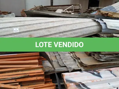 LOTE 624 - 01 LOTE COM TELHAS DE ZINCO QUE ERAM USADAS COMO TAPUME. (NO ESTADO) ATENÇÃO! FAZER A VISITAÇÃO ANTES DE ARREMATAR, NÃO SABEMOS SE FUNCIONA, LEILÃO NÃO TEM GARANTIA E NEM DEVOLUÇÃO, SUJEITO A POSSÍVEIS AVARIAS VISÍVEIS/OCULTAS E/OU AUSÊNCIA DE COMPONENTES.