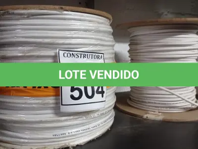 LOTE 504 - 02 ROLOS DE FIO COXIAL. (NO ESTADO) ATENÇÃO! FAZER A VISITAÇÃO ANTES DE ARREMATAR, NÃO SABEMOS SE FUNCIONA, LEILÃO NÃO TEM GARANTIA E NEM DEVOLUÇÃO, SUJEITO A POSSÍVEIS AVARIAS VISÍVEIS/OCULTAS E/OU AUSÊNCIA DE COMPONENTES.