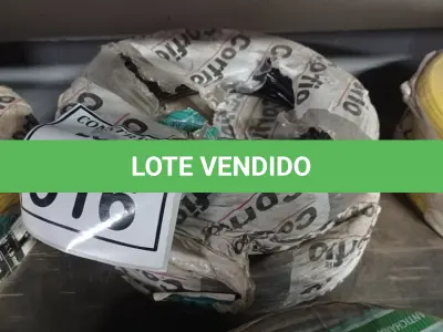 LOTE 516 - 02 ROLOS DE FIO 1X1,5MM ANTI CHAMA 450/750 100 METROS NA COR PRETO. (NO ESTADO) ATENÇÃO! FAZER A VISITAÇÃO ANTES DE ARREMATAR, NÃO SABEMOS SE FUNCIONA, LEILÃO NÃO TEM GARANTIA E NEM DEVOLUÇÃO, SUJEITO A POSSÍVEIS AVARIAS VISÍVEIS/OCULTAS E/OU AUSÊNCIA DE COMPONENTES.