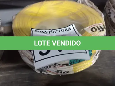 LOTE 511 - 02 ROLOS DE FIO 1X1,5MM ANTI CHAMA 450/750 100 METROS NA COR AMARELO. (NO ESTADO) ATENÇÃO! FAZER A VISITAÇÃO ANTES DE ARREMATAR, NÃO SABEMOS SE FUNCIONA, LEILÃO NÃO TEM GARANTIA E NEM DEVOLUÇÃO, SUJEITO A POSSÍVEIS AVARIAS VISÍVEIS/OCULTAS E/OU AUSÊNCIA DE COMPONENTES.