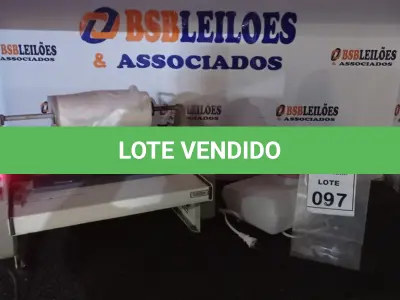 LOTE 097 - 01 LAMINADORA GAZELA E 01 VAPORIZADOR. (NO ESTADO) ATENÇÃO! FAZER A VISITAÇÃO ANTES DE ARREMATAR, NÃO SABEMOS SE FUNCIONA, LEILÃO NÃO TEM GARANTIA E NEM DEVOLUÇÃO, SUJEITO A POSSÍVEIS AVARIAS VISÍVEIS/OCULTAS E/OU AUSÊNCIA DE COMPONENTES.
