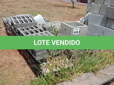 LOTE 606 - 01 LOTE COM GRELHAS/RALOS DE CONCRETO. (NO ESTADO) ATENÇÃO! FAZER A VISITAÇÃO ANTES DE ARREMATAR, NÃO SABEMOS SE FUNCIONA, LEILÃO NÃO TEM GARANTIA E NEM DEVOLUÇÃO, SUJEITO A POSSÍVEIS AVARIAS VISÍVEIS/OCULTAS E/OU AUSÊNCIA DE COMPONENTES.