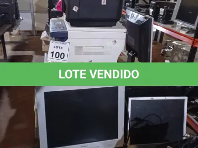 LOTE 100 - 04 IMPRESSORAS DE MARCAS E MODELOS DIVERSOS E 05 MONITORES DE MARCAS E MODELOS DIVERSOS. (NO ESTADO) ATENÇÃO! FAZER A VISITAÇÃO ANTES DE ARREMATAR, NÃO SABEMOS SE FUNCIONA, LEILÃO NÃO TEM GARANTIA E NEM DEVOLUÇÃO, SUJEITO A POSSÍVEIS AVARIAS VISÍVEIS/OCULTAS E/OU AUSÊNCIA DE COMPONENTES.