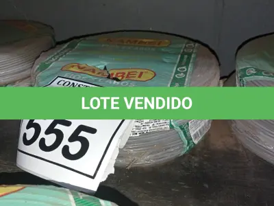 LOTE 555 - 02 ROLOS DE FIO 1X1,5MM ANTI CHAMA 450/750 100 METROS NA COR CINZA. (NO ESTADO) ATENÇÃO! FAZER A VISITAÇÃO ANTES DE ARREMATAR, NÃO SABEMOS SE FUNCIONA, LEILÃO NÃO TEM GARANTIA E NEM DEVOLUÇÃO, SUJEITO A POSSÍVEIS AVARIAS VISÍVEIS/OCULTAS E/OU AUSÊNCIA DE COMPONENTES.