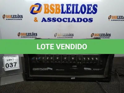 LOTE 037 - 01 AMPLIFICADOR DE SOM MODELO NPRH 1400 SUPER MARCA WATTSOM. (NO ESTADO) ATENÇÃO! FAZER A VISITAÇÃO ANTES DE ARREMATAR, NÃO SABEMOS SE FUNCIONA, LEILÃO NÃO TEM GARANTIA E NEM DEVOLUÇÃO, SUJEITO A POSSÍVEIS AVARIAS VISÍVEIS/OCULTAS E/OU AUSÊNCIA DE COMPONENTES.