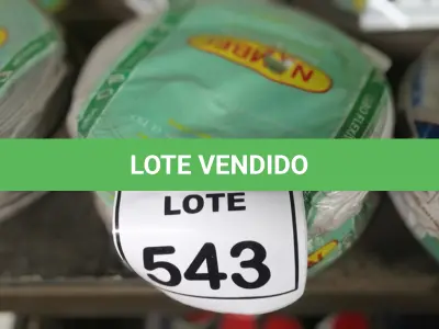 LOTE 543 - 02 ROLOS DE FIO 1X1,5MM ANTI CHAMA 450/750 100 METROS NA COR BRANCO. (NO ESTADO) ATENÇÃO! FAZER A VISITAÇÃO ANTES DE ARREMATAR, NÃO SABEMOS SE FUNCIONA, LEILÃO NÃO TEM GARANTIA E NEM DEVOLUÇÃO, SUJEITO A POSSÍVEIS AVARIAS VISÍVEIS/OCULTAS E/OU AUSÊNCIA DE COMPONENTES.