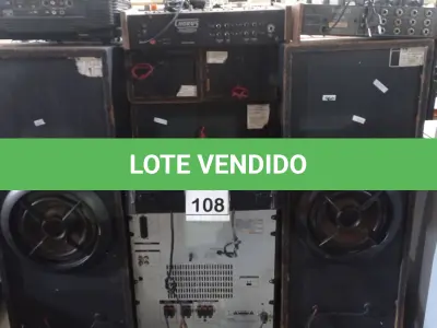 LOTE 108 - 01 PARELHO DE SOM 4X1, CAIXAS DE SOM EM 01, 02 MIXER DE SOM E 01 PROJETOR OPTOMA. (NO ESTADO) ATENÇÃO! FAZER A VISITAÇÃO ANTES DE ARREMATAR, NÃO SABEMOS SE FUNCIONA, LEILÃO NÃO TEM GARANTIA E NEM DEVOLUÇÃO, SUJEITO A POSSÍVEIS AVARIAS VISÍVEIS/OCULTAS E/OU AUSÊNCIA DE COMPONENTES.