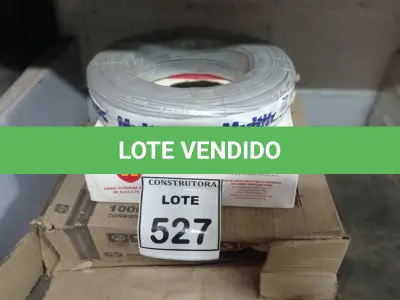 LOTE 527 - 02 ROLOS DE CABOS COXIAL E 01 ROLO DE FIO CCI. (NO ESTADO) ATENÇÃO! FAZER A VISITAÇÃO ANTES DE ARREMATAR, NÃO SABEMOS SE FUNCIONA, LEILÃO NÃO TEM GARANTIA E NEM DEVOLUÇÃO, SUJEITO A POSSÍVEIS AVARIAS VISÍVEIS/OCULTAS E/OU AUSÊNCIA DE COMPONENTES.