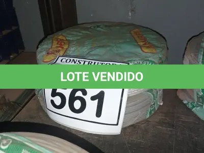 LOTE 561 - 02 ROLOS DE FIO 1X1,5MM ANTI CHAMA 450/750 100 METROS NA COR CINZA. (NO ESTADO) ATENÇÃO! FAZER A VISITAÇÃO ANTES DE ARREMATAR, NÃO SABEMOS SE FUNCIONA, LEILÃO NÃO TEM GARANTIA E NEM DEVOLUÇÃO, SUJEITO A POSSÍVEIS AVARIAS VISÍVEIS/OCULTAS E/OU AUSÊNCIA DE COMPONENTES.
