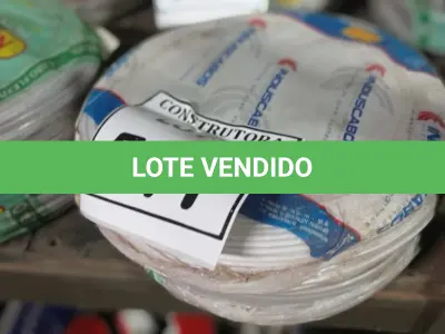 LOTE 541 - 02 ROLOS DE FIO 1X1,5MM ANTI CHAMA 450/750 100 METROS NA COR CINZA E BRANCO. (NO ESTADO) ATENÇÃO! FAZER A VISITAÇÃO ANTES DE ARREMATAR, NÃO SABEMOS SE FUNCIONA, LEILÃO NÃO TEM GARANTIA E NEM DEVOLUÇÃO, SUJEITO A POSSÍVEIS AVARIAS VISÍVEIS/OCULTAS E/OU AUSÊNCIA DE COMPONENTES.