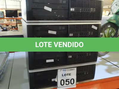 LOTE 050 - 04 CPUS MARCA HP. (NO ESTADO) ATENÇÃO! FAZER A VISITAÇÃO ANTES DE ARREMATAR, NÃO SABEMOS SE FUNCIONA, LEILÃO NÃO TEM GARANTIA E NEM DEVOLUÇÃO, SUJEITO A POSSÍVEIS AVARIAS VISÍVEIS/OCULTAS E/OU AUSÊNCIA DE COMPONENTES.