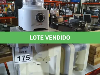 LOTE 175 - 01 LIQUIDIFICADOR MARCA ARNO, 01 MINI SYSTEM MARCA PHILCO E 02 PURIFICADORES DE ÁGUA MARCAS ELECTROLUX E POLAR, 01 CÂMERA DIGITAL, 03 CELULARES DE MARCAS DIVERSAS, VÁRIOS LEITORES DE CÓDIGO DE BARRAS E FILTROS PARA RESPIRADORES DE TANQUES DE ÁGUA. (NO ESTADO) ATENÇÃO! FAZER A VISITAÇÃO ANTES DE ARREMATAR, NÃO SABEMOS SE FUNCIONA, LEILÃO NÃO TEM GARANTIA E NEM DEVOLUÇÃO, SUJEITO A POSSÍVEIS AVARIAS VISÍVEIS/OCULTAS E/OU AUSÊNCIA DE COMPONENTES.