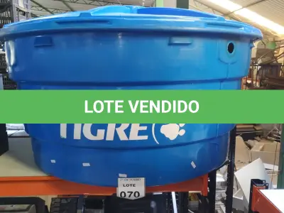 LOTE 070 - 01 CAIXA D’AGUA DE 500L MARCA TIGRE. (NO ESTADO) ATENÇÃO! FAZER A VISITAÇÃO ANTES DE ARREMATAR, NÃO SABEMOS SE FUNCIONA, LEILÃO NÃO TEM GARANTIA E NEM DEVOLUÇÃO, SUJEITO A POSSÍVEIS AVARIAS VISÍVEIS/OCULTAS E/OU AUSÊNCIA DE COMPONENTES.