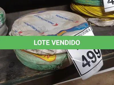 LOTE 499 - 02 ROLOS DE FIO 1X1,5MM ANTI CHAMA 450/750 100 METROS NA COR BRANCO. (NO ESTADO) ATENÇÃO! FAZER A VISITAÇÃO ANTES DE ARREMATAR, NÃO SABEMOS SE FUNCIONA, LEILÃO NÃO TEM GARANTIA E NEM DEVOLUÇÃO, SUJEITO A POSSÍVEIS AVARIAS VISÍVEIS/OCULTAS E/OU AUSÊNCIA DE COMPONENTES.
