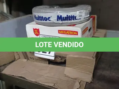 LOTE 527 - 02 ROLOS DE CABOS COXIAL E 01 ROLO DE FIO CCI. (NO ESTADO) ATENÇÃO! FAZER A VISITAÇÃO ANTES DE ARREMATAR, NÃO SABEMOS SE FUNCIONA, LEILÃO NÃO TEM GARANTIA E NEM DEVOLUÇÃO, SUJEITO A POSSÍVEIS AVARIAS VISÍVEIS/OCULTAS E/OU AUSÊNCIA DE COMPONENTES.