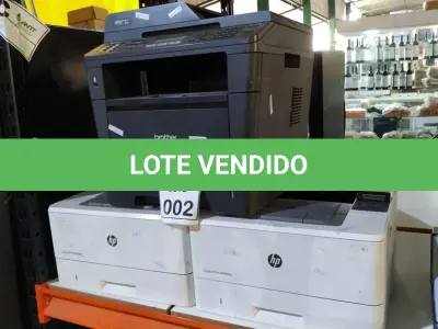 LOTE 002 - 02 IMPRESSORAS MARCA HP MODELOS M404DW E M402N E 01 IMPRESSORA MARCA BROTHER MODELO MFC-8512DN. (NO ESTADO) ATENÇÃO! FAZER A VISITAÇÃO ANTES DE ARREMATAR, NÃO SABEMOS SE FUNCIONA, LEILÃO NÃO TEM GARANTIA E NEM DEVOLUÇÃO, SUJEITO A POSSÍVEIS AVARIAS VISÍVEIS/OCULTAS E/OU AUSÊNCIA DE COMPONENTES.