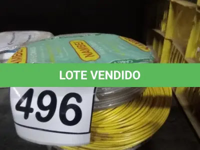 LOTE 496 - 02 ROLOS DE FIO 1X1,5MM ANTI CHAMA 450/750 100METROS NA COR  AMARELO E 01 CINZA.  (NO ESTADO) ATENÇÃO! FAZER A VISITAÇÃO ANTES DE ARREMATAR, NÃO SABEMOS SE FUNCIONA, LEILÃO NÃO TEM GARANTIA E NEM DEVOLUÇÃO, SUJEITO A POSSÍVEIS AVARIAS VISÍVEIS/OCULTAS E/OU AUSÊNCIA DE COMPONENTES.