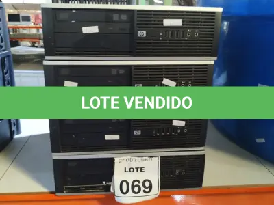 LOTE 069 - 04 CPUS MARCA HP. (NO ESTADO) ATENÇÃO! FAZER A VISITAÇÃO ANTES DE ARREMATAR, NÃO SABEMOS SE FUNCIONA, LEILÃO NÃO TEM GARANTIA E NEM DEVOLUÇÃO, SUJEITO A POSSÍVEIS AVARIAS VISÍVEIS/OCULTAS E/OU AUSÊNCIA DE COMPONENTES.
