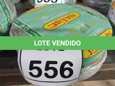 LOTE 556 - 02 ROLOS DE FIO 1X1,5MM ANTI CHAMA 450/750 100 METROS NA COR CINZA. (NO ESTADO) ATENÇÃO! FAZER A VISITAÇÃO ANTES DE ARREMATAR, NÃO SABEMOS SE FUNCIONA, LEILÃO NÃO TEM GARANTIA E NEM DEVOLUÇÃO, SUJEITO A POSSÍVEIS AVARIAS VISÍVEIS/OCULTAS E/OU AUSÊNCIA DE COMPONENTES.