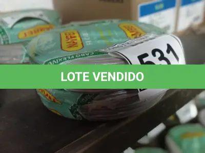 LOTE 531 - 02 ROLOS DE FIO 1X1,5MM ANTI CHAMA 450/750 100 METROS NA COR CINZA. (NO ESTADO) ATENÇÃO! FAZER A VISITAÇÃO ANTES DE ARREMATAR, NÃO SABEMOS SE FUNCIONA, LEILÃO NÃO TEM GARANTIA E NEM DEVOLUÇÃO, SUJEITO A POSSÍVEIS AVARIAS VISÍVEIS/OCULTAS E/OU AUSÊNCIA DE COMPONENTES.