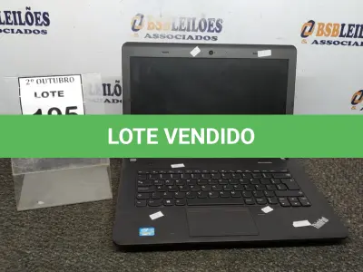 LOTE 195 - 01 NOTEBOOK MARCA LENOVO THINKPAD. (NO ESTADO) ATENÇÃO! FAZER A VISITAÇÃO ANTES DE ARREMATAR, NÃO SABEMOS SE FUNCIONA, LEILÃO NÃO TEM GARANTIA E NEM DEVOLUÇÃO, SUJEITO A POSSÍVEIS AVARIAS VISÍVEIS/OCULTAS E/OU AUSÊNCIA DE COMPONENTES.