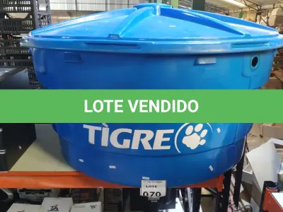 LOTE 070 - 01 CAIXA D’AGUA DE 500L MARCA TIGRE. (NO ESTADO) ATENÇÃO! FAZER A VISITAÇÃO ANTES DE ARREMATAR, NÃO SABEMOS SE FUNCIONA, LEILÃO NÃO TEM GARANTIA E NEM DEVOLUÇÃO, SUJEITO A POSSÍVEIS AVARIAS VISÍVEIS/OCULTAS E/OU AUSÊNCIA DE COMPONENTES.