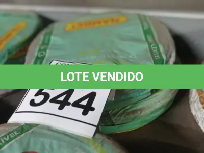 LOTE 544 - 02 ROLOS DE FIO 1X1,5MM ANTI CHAMA 450/750 100  METROS NA COR CINZA. (NO ESTADO) ATENÇÃO! FAZER A VISITAÇÃO ANTES DE ARREMATAR, NÃO SABEMOS SE FUNCIONA, LEILÃO NÃO TEM GARANTIA E NEM DEVOLUÇÃO, SUJEITO A POSSÍVEIS AVARIAS VISÍVEIS/OCULTAS E/OU AUSÊNCIA DE COMPONENTES.