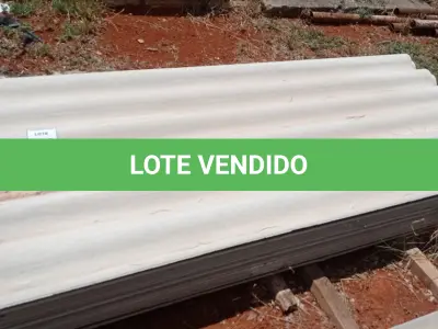 LOTE 600 - 01 LOTE COM TELHA DE FIBROCIMENTO ONDULADAS. (NO ESTADO) ATENÇÃO! FAZER A VISITAÇÃO ANTES DE ARREMATAR, NÃO SABEMOS SE FUNCIONA, LEILÃO NÃO TEM GARANTIA E NEM DEVOLUÇÃO, SUJEITO A POSSÍVEIS AVARIAS VISÍVEIS/OCULTAS E/OU AUSÊNCIA DE COMPONENTES.