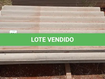 LOTE 601 - 01 LOTE COM TELHA DE FIBROCIMENTO ONDULADAS. (NO ESTADO) ATENÇÃO! FAZER A VISITAÇÃO ANTES DE ARREMATAR, NÃO SABEMOS SE FUNCIONA, LEILÃO NÃO TEM GARANTIA E NEM DEVOLUÇÃO, SUJEITO A POSSÍVEIS AVARIAS VISÍVEIS/OCULTAS E/OU AUSÊNCIA DE COMPONENTES.