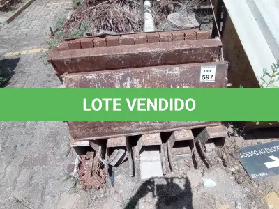 LOTE 597 - 01 LOTE COM FORMAS PARA MEIO FIO. (NO ESTADO) ATENÇÃO! FAZER A VISITAÇÃO ANTES DE ARREMATAR, NÃO SABEMOS SE FUNCIONA, LEILÃO NÃO TEM GARANTIA E NEM DEVOLUÇÃO, SUJEITO A POSSÍVEIS AVARIAS VISÍVEIS/OCULTAS E/OU AUSÊNCIA DE COMPONENTES.