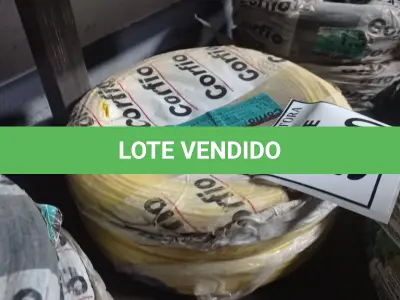LOTE 520 - 02 ROLOS DE FIO 1X1,5MM ANTI CHAMA 450/750 100 METROS NA COR AMARELO. (NO ESTADO) ATENÇÃO! FAZER A VISITAÇÃO ANTES DE ARREMATAR, NÃO SABEMOS SE FUNCIONA, LEILÃO NÃO TEM GARANTIA E NEM DEVOLUÇÃO, SUJEITO A POSSÍVEIS AVARIAS VISÍVEIS/OCULTAS E/OU AUSÊNCIA DE COMPONENTES.