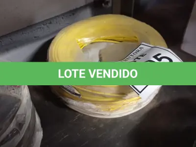 LOTE 505 - 02 ROLOS DE FIO 1X1,5MM ANTI CHAMA 450/750 100METROS NA COR CINZA. (NO ESTADO) ATENÇÃO! FAZER A VISITAÇÃO ANTES DE ARREMATAR, NÃO SABEMOS SE FUNCIONA, LEILÃO NÃO TEM GARANTIA E NEM DEVOLUÇÃO, SUJEITO A POSSÍVEIS AVARIAS VISÍVEIS/OCULTAS E/OU AUSÊNCIA DE COMPONENTES.