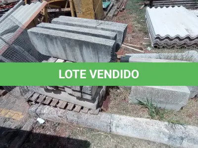 LOTE 598 - 01 LOTE DE MEIO FIO. (NO ESTADO) ATENÇÃO! FAZER A VISITAÇÃO ANTES DE ARREMATAR, NÃO SABEMOS SE FUNCIONA, LEILÃO NÃO TEM GARANTIA E NEM DEVOLUÇÃO, SUJEITO A POSSÍVEIS AVARIAS VISÍVEIS/OCULTAS E/OU AUSÊNCIA DE COMPONENTES.