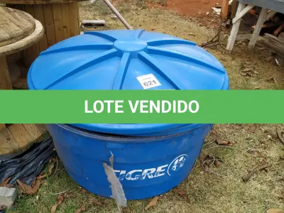 LOTE 621 - 02 CAIXAS D’AGUA 500L. (NO ESTADO) ATENÇÃO! FAZER A VISITAÇÃO ANTES DE ARREMATAR, NÃO SABEMOS SE FUNCIONA, LEILÃO NÃO TEM GARANTIA E NEM DEVOLUÇÃO, SUJEITO A POSSÍVEIS AVARIAS VISÍVEIS/OCULTAS E/OU AUSÊNCIA DE COMPONENTES.