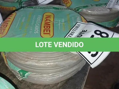 LOTE 558 - 02 ROLOS DE FIO 1X1,5MM ANTI CHAMA 450/750 100  METROS NA COR CINZA. (NO ESTADO) ATENÇÃO! FAZER A VISITAÇÃO ANTES DE ARREMATAR, NÃO SABEMOS SE FUNCIONA, LEILÃO NÃO TEM GARANTIA E NEM DEVOLUÇÃO, SUJEITO A POSSÍVEIS AVARIAS VISÍVEIS/OCULTAS E/OU AUSÊNCIA DE COMPONENTES. (NO ESTADO) ATENÇÃO! FAZER A VISITAÇÃO ANTES DE ARREMATAR, NÃO SABEMOS SE FUNCIONA, LEILÃO NÃO TEM GARANTIA E NEM DEVOLUÇÃO, SUJEITO A POSSÍVEIS AVARIAS VISÍVEIS/OCULTAS E/OU AUSÊNCIA DE COMPONENTES.