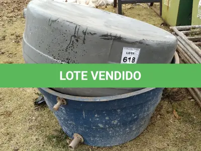 LOTE 618 - 02 CAIXAS D’AGUA 500L. (NO ESTADO) ATENÇÃO! FAZER A VISITAÇÃO ANTES DE ARREMATAR, NÃO SABEMOS SE FUNCIONA, LEILÃO NÃO TEM GARANTIA E NEM DEVOLUÇÃO, SUJEITO A POSSÍVEIS AVARIAS VISÍVEIS/OCULTAS E/OU AUSÊNCIA DE COMPONENTES.