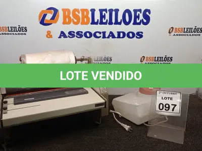 LOTE 097 - 01 LAMINADORA GAZELA E 01 VAPORIZADOR. (NO ESTADO) ATENÇÃO! FAZER A VISITAÇÃO ANTES DE ARREMATAR, NÃO SABEMOS SE FUNCIONA, LEILÃO NÃO TEM GARANTIA E NEM DEVOLUÇÃO, SUJEITO A POSSÍVEIS AVARIAS VISÍVEIS/OCULTAS E/OU AUSÊNCIA DE COMPONENTES.