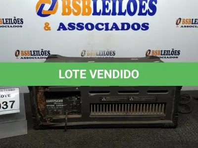 LOTE 037 - 01 AMPLIFICADOR DE SOM MODELO NPRH 1400 SUPER MARCA WATTSOM. (NO ESTADO) ATENÇÃO! FAZER A VISITAÇÃO ANTES DE ARREMATAR, NÃO SABEMOS SE FUNCIONA, LEILÃO NÃO TEM GARANTIA E NEM DEVOLUÇÃO, SUJEITO A POSSÍVEIS AVARIAS VISÍVEIS/OCULTAS E/OU AUSÊNCIA DE COMPONENTES.