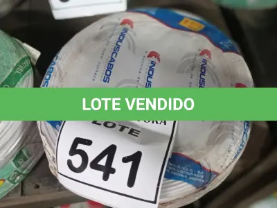 LOTE 541 - 02 ROLOS DE FIO 1X1,5MM ANTI CHAMA 450/750 100 METROS NA COR CINZA E BRANCO. (NO ESTADO) ATENÇÃO! FAZER A VISITAÇÃO ANTES DE ARREMATAR, NÃO SABEMOS SE FUNCIONA, LEILÃO NÃO TEM GARANTIA E NEM DEVOLUÇÃO, SUJEITO A POSSÍVEIS AVARIAS VISÍVEIS/OCULTAS E/OU AUSÊNCIA DE COMPONENTES.