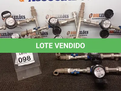 LOTE 098 - 08 HIDRÔMETROS. (NO ESTADO) ATENÇÃO! FAZER A VISITAÇÃO ANTES DE ARREMATAR, NÃO SABEMOS SE FUNCIONA, LEILÃO NÃO TEM GARANTIA E NEM DEVOLUÇÃO, SUJEITO A POSSÍVEIS AVARIAS VISÍVEIS/OCULTAS E/OU AUSÊNCIA DE COMPONENTES.